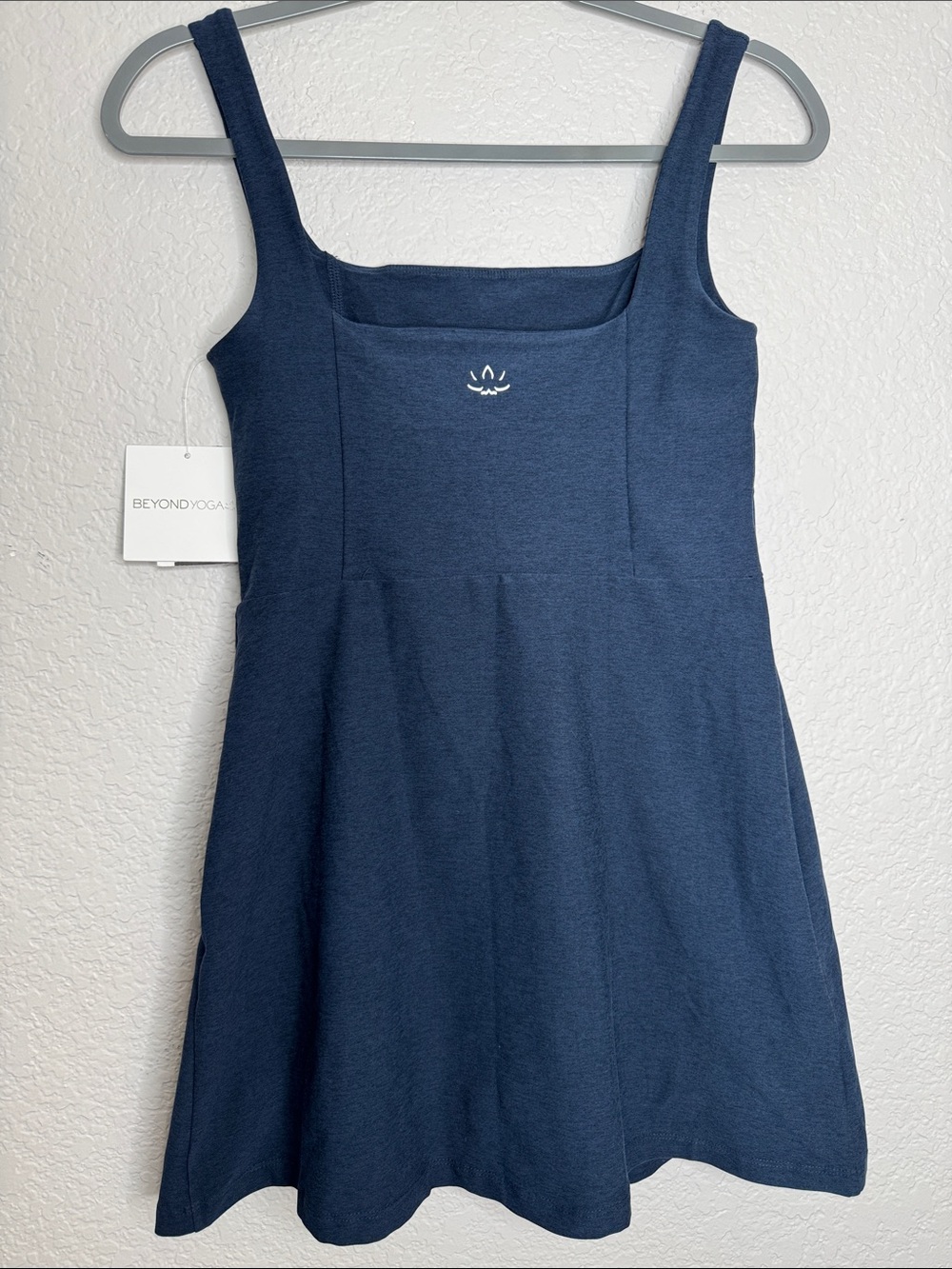 NWT Beyond Yoga Spacedye Court Appeal Mini Dress Small Navy Shorts Skort Romper - Picture 4 of 7